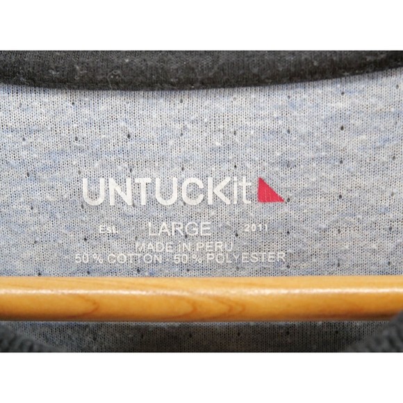 Untuckit Men's Sweater Black Henley Large Long Sleeve‎ Pullover - Picture 3 of 8